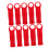 Mop Handle End Caps 10Pack Red Replacement For Mop Rods Ergonomic Curved Plastic Sleeve Grips Quick Install 1