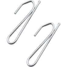 Drapery Pin Hooks for Pencil Pleat Curtains, Stainless Steel Curtain Hooks with Metallic Silver Plating