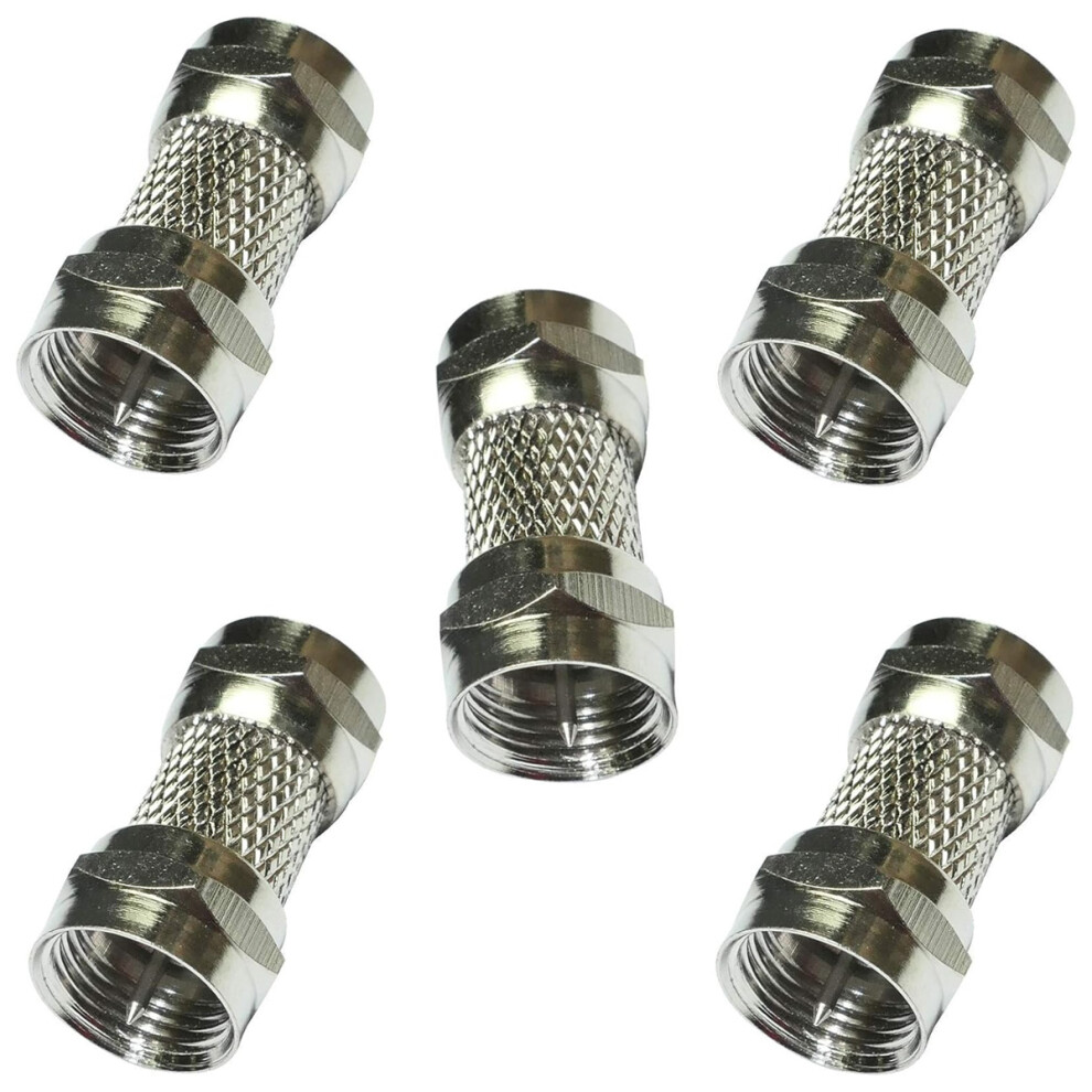 Cable Extension Coupler Ensuring Strong Performance And Durability, 5Pcs Weather Resistant Material High Flow Rate Coax Connector For Various 9128293562232