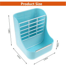 Pet Essentials For Rabbits, Guinea Pigs, And Other Small Animals, 2 In 1 Hay Feeder And Food Bowl With Stainless Steel Edge, Cage Accessories That