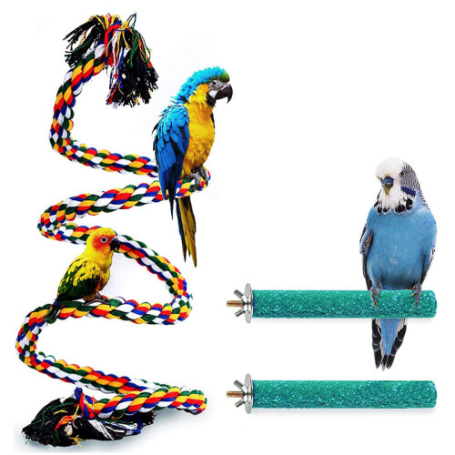 Παιχνίδι Bungee Bird για παπαγάλους, πολύχρωμο παιχνίδι αναρρίχησης για κούρνια με