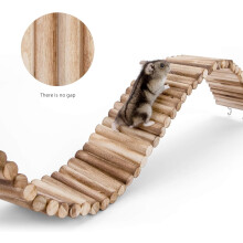 Accessoires pour cage d'animaux, échelle en bois naturel flexible pour l'exploration et l'exercice des hamsters, souris, gerbilles et rats.