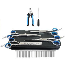 Experiência de cuidado incomparável, tesoura profissional para tosa, tesoura curva, design ergonômico para controle superior, tesoura de desbaste,