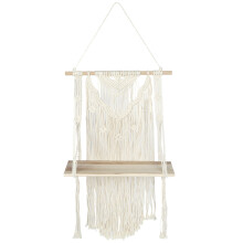 Vintage-Inspired Boho Macrame Wall Hanging Shelf, Stylish Floating Shelf For Easy Installation And Home Decor
