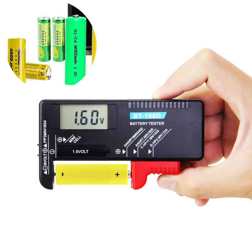 Universal Digital Battery Tester With Accuracy And Convenience, Household Batteries Checker Offers Save Time Battery Testing, Portable Design For 9048212538127