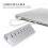 Συμπαγής διανομέας USB για MacBook, κράμα αλουμινίου με απαγωγή θερμότητας, διανομέας 6