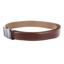 Leder Männer verstellbarer Casual-Gürtel, Hellbraun, 115 cm