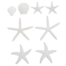 8Stk Resin Meerestiere Weiß Aquarium Ornamente