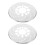2Pièces Cache Plaque De Alliage Aluminium Couleur Argent 1