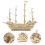 Ensemble De Voilier 3D En Bois Réaliste Bateau 4