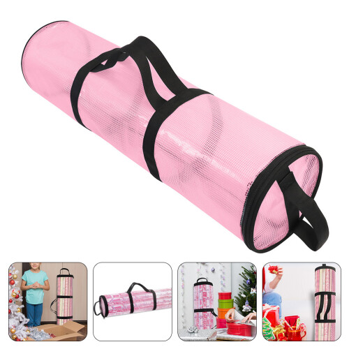 Pink Gift Storage Bag Waterproof Plastic Handy Christmas Holder 2