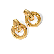 Boucles d'oreilles pendantes géométriques élégantes-JDE2403120