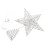 1Pc Silver Xmas Tree Star Ornament String Decoration 9