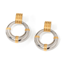 Boucles d'oreilles pendantes géométriques, Vintage-JDE2407100 PS