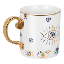 Cute Keramische Evil Eye Koffiemok Blauwe Porseleinen Theekop