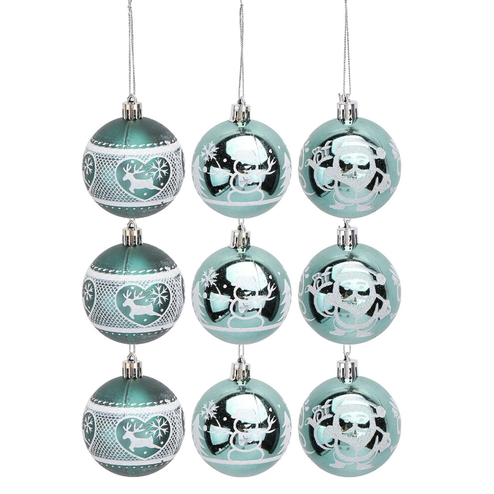 9Szt Zielone Ozdoby Pet Na Choinkę ŚWiąTeczne Dekoracje I-image