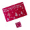 conjunto 12 tapetes natal pvc árvore vermelha resistente calor 7
