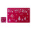 conjunto 12 tapetes natal pvc árvore vermelha resistente calor 3