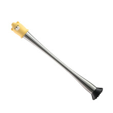 Professioneller Edelstahl-Muddler mit Silikongriff 30cm/11,8 Zoll Gelb