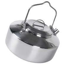 Portable Stainless Steel Camping Tea Kettle 1.5L with Ergonomic Handle for Stovetop Water Boiling and Outdoor Brewing