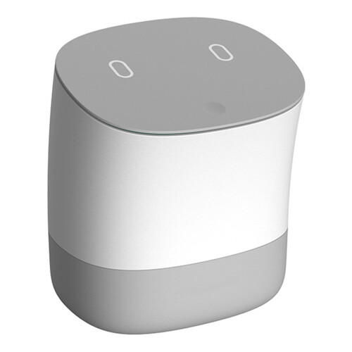Mini Kunststoff-Desktop-Mülleimer mit Deckel, grau, 500g, kleiner Büromüllkorb 1