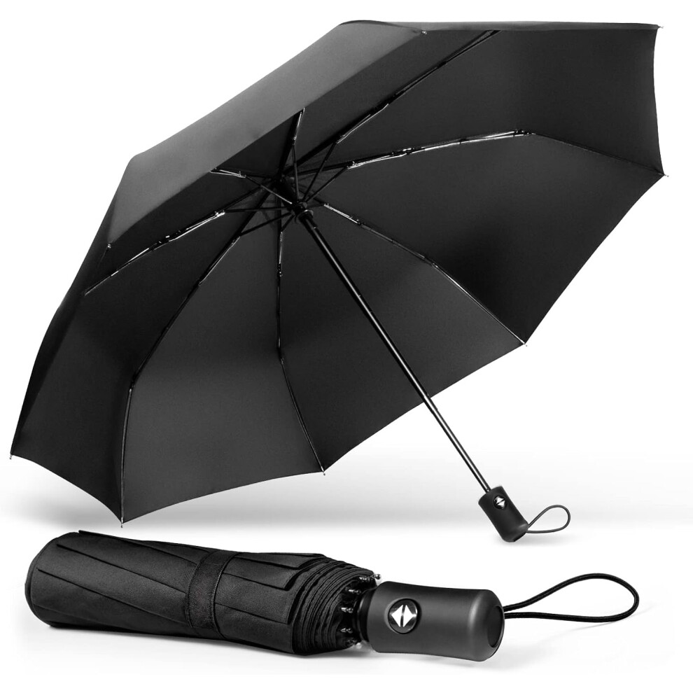 Waterproof and Windproof For All-Weather Use, Portable Foldable Umbrella with Compact Travel Umbrella Design, Automatic Umbrellas for Rain with Water-