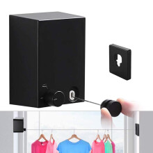 Adjustable Stainless Steel Rope Retractable Clothesline, Multi Application Drying Solution For Indoor And Outdoor Areas