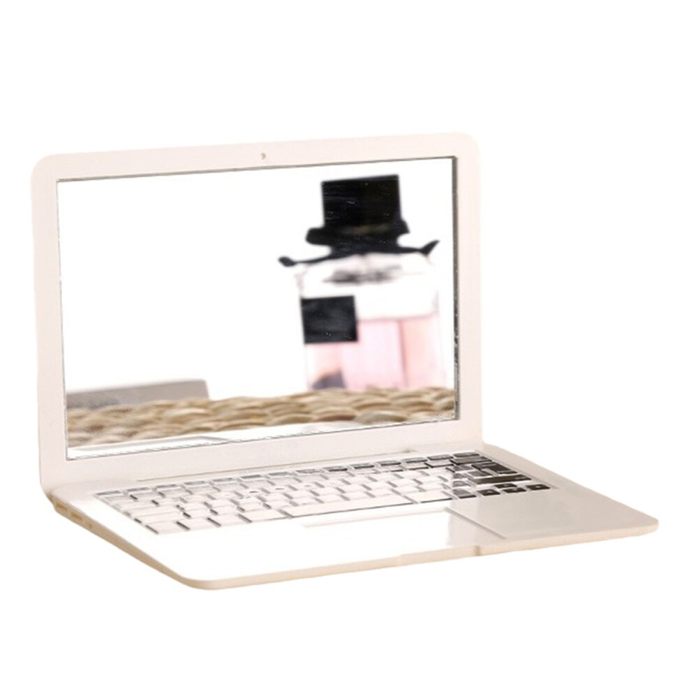 Mini Pocket Laptop Mirror, Foldable Makeup Mirrors Portable Pocket Mirrors for Travel and Everyday Use, Laptop Shaped Design with Pretend Keyboard for