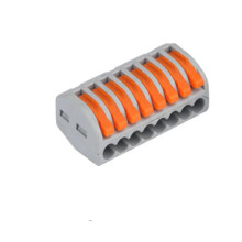 Hochwertige, flammhemmende 8-Port-Klemme mit Hebelbetätigung, universell kompatibel, für Leiterquerschnitte von 0,08–4 mm².