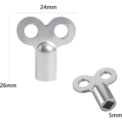 Radiators Valve Key, Air Release Tools for Hot Water Radiators, Universal Compatibility Ensuring Optimal Heating System Performance, 5PCS