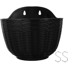 Artisanal Wall Decor Planter Set, Unique Rattan Design Vertical Planting System With Easy Matching Style For Your Home, Office, Or Garden, 2PCS