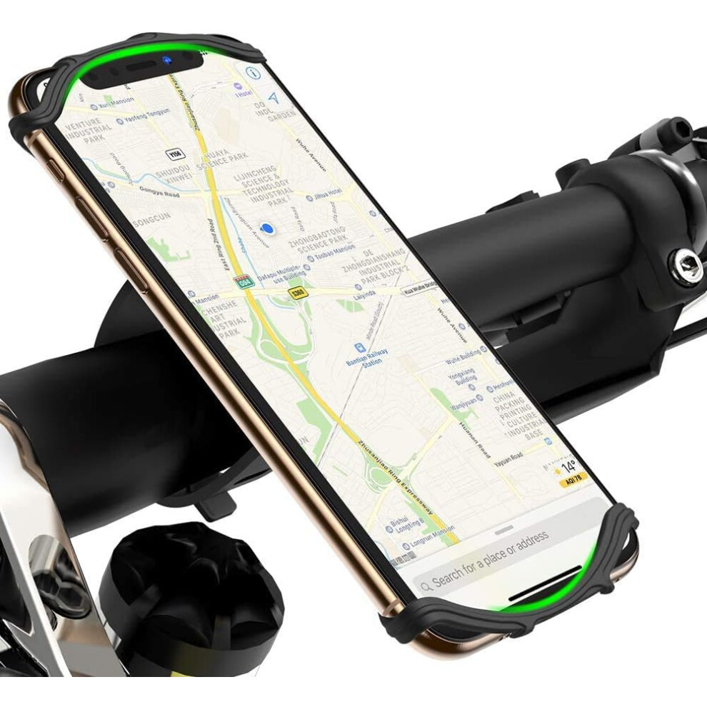 Smartphone Mount, Waterproof Silicone With Quick Install Release, Innovative Silicone Band, Stable Using For Bicycles, Motorcycles, Strollers 9004841564524