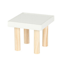Eco-Friendly Wooden Craft Delicate Design, Rustic Charm Miniature Coffee Table Solid Wood for Multiple Using Scenarios Including Tabletop Decoration L