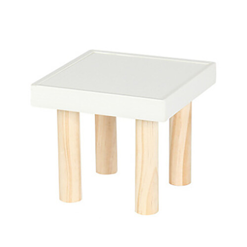 Eco-Friendly Wooden Craft Delicate Design, Rustic Charm Miniature Coffee Table Solid Wood for Multiple Using Scenarios Including Tabletop Decoration L