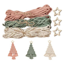 Macrame Geweven Kerstboom DIY Kit Kerstknutselcadeauset Zeer Geschikt voor Familievrienden Perfecte Vakantiecadeaus