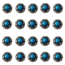 20 Pcs Turquoise Decorative Buckle Leathercraft Rivets DIY Leather Decorative Buckle for DIY Leather