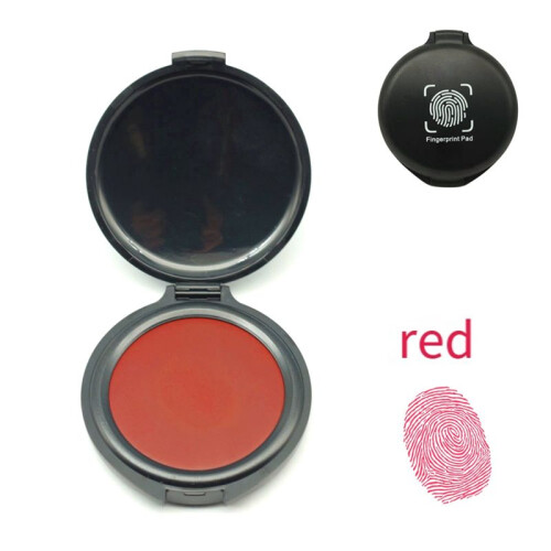 Fingerprint Ink Pad No-Wash Quick-Drying Portable Quick-Drying Ink Pad - Red 1