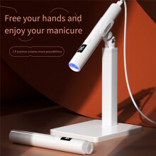 Luz UV para Unhas de Gel, Lâmpada UV LED para Unhas Portátil com Suporte, Secador de Unhas Portátil Recarregável USB Sem Fio
