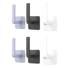 6Pcs No Punching Baseball Cap Hat Rack Wall Mounted Casual Hat Clothing Bathroom Kitchen Bedroom Storage Rack