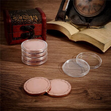 6Pcs Blank Challenge Coin 1.57 Inch Round Metal Stamping Blank Medal 3mm Thick Solid Laser Engravable Discs,Copper Color