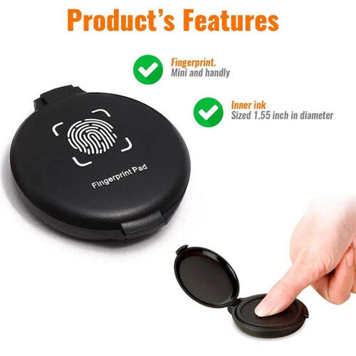 Fingerprint Ink Pad No-Wash Quick-Drying Portable Quick-Drying Ink Pad - Red 2