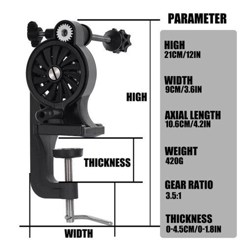 Multi-Function Fishing  Winder Spooler Machine Station Casting and  Reel  Winder System Black 2