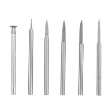Wood Carving Drill Bits Set for Rotary Tool 6Pcs Engraving Drill Accessories Bit Wood Crafts Grinding Tool 3mm