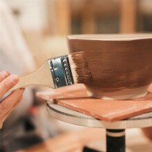 6 Pack Painting Brushes Pottery Glaze Brush Watercolor Wool Paint Brush Set Pottery Tools Suitable for Students, Adults