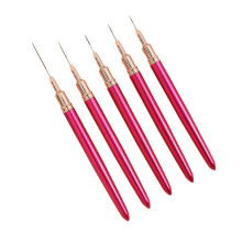 5 Peça 7/9/11/15/25mm Conjunto de Pincéis para Unhas em Gel UV Kits de Pincéis para Unhas de Listra Francesa Linha Pintura Desenho Ferramentas de