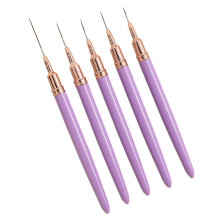 5 PZ 7/9/11/15/25mm Set Pennelli per Fodera per Unghie Kit Pennelli per Unghie In Gel UV Kit Pennelli per Pittura A Linee Strisce Francesi Disegno