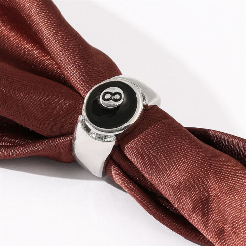 8  Pool  Ring,Adjustable Number Black 8 Eight Pool Billiard Ring, for Pool Lovers, Billiards Men'S Ring 2