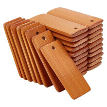 60 Piezas Etiquetas de Madera Llaveros en Rectángulo en Grabado Etiqueta de Llavero de Madera Natural para Llavero Botella de Vino