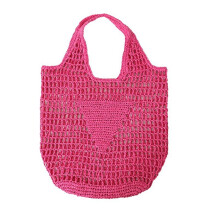 Summer Fashion Beach Bags Women Shoulder Bag Hollow Handwoven Simple Soft Handbag Large Casual Tote Storage Bag B