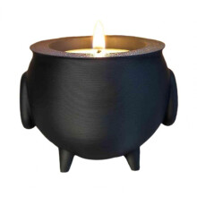 Suporte para Luz de Chá de Caldeirão Halloween Assustador 3D Impresso Preto Frasco de Bruxa Suporte para Velas Festival Festas Decoração de Mesa B